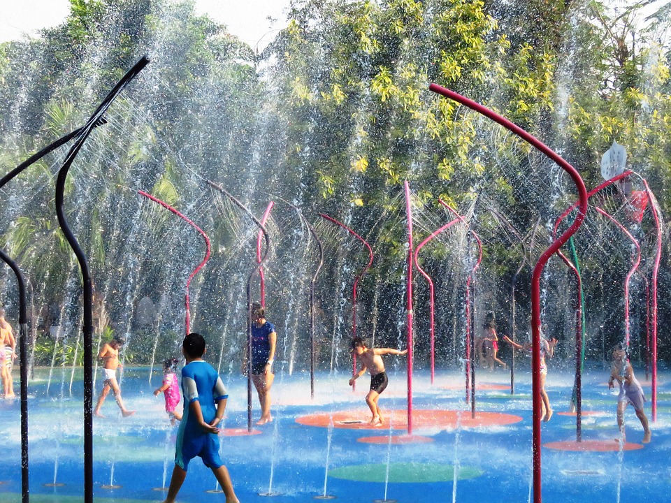 jeux d'eau enfants été parc