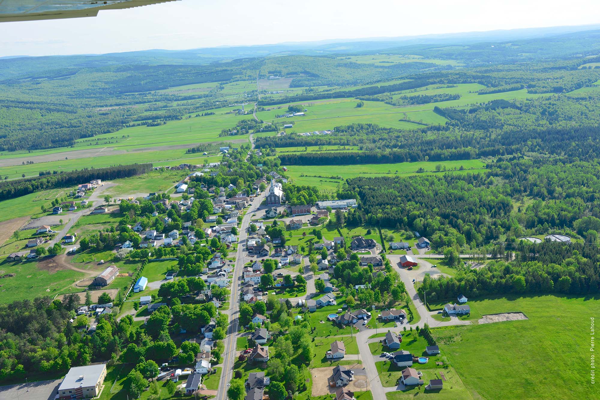vue aérienne municipalité de saint-sylvestre